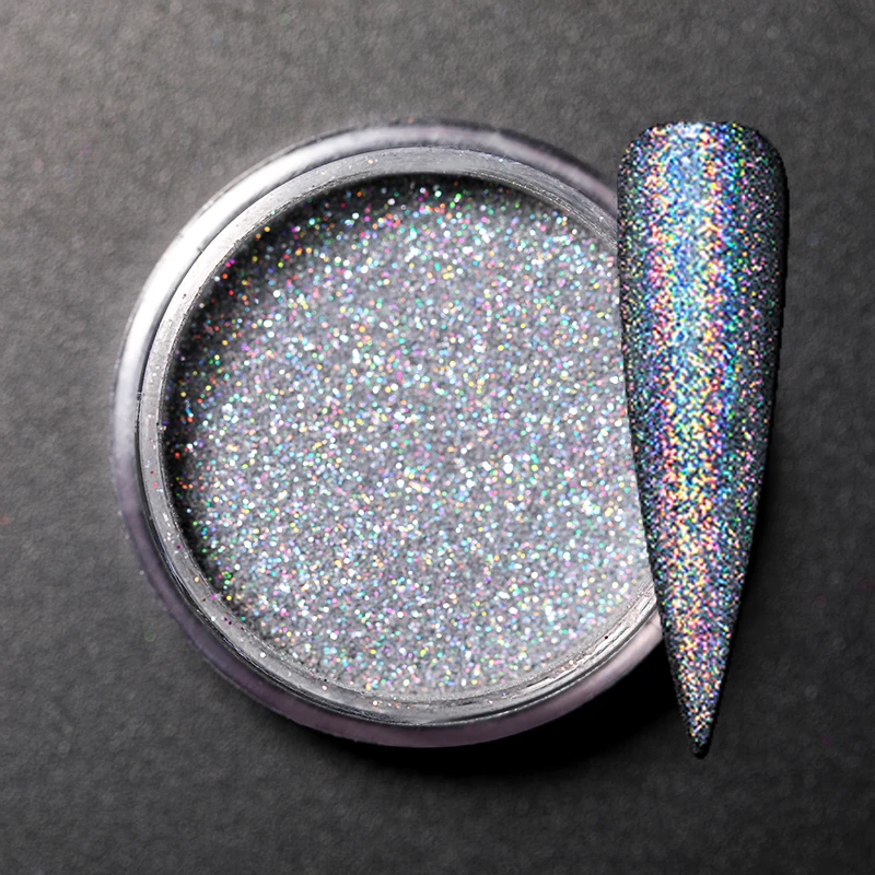 Nail Powder Nail Glitter Nail Pigment Iridescent Nail Powder Mirror Glitter Chrome Nail Art Pigment Design Rub Dust Flakes Decorations Brush Manicuring