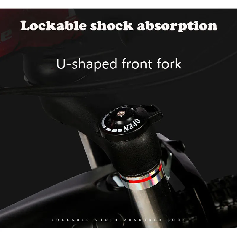 Clearance 21-Speed Mountain Folding Bicycle 24/26-inch Double Shock Absorption Variable Speed Fast Bike For Male And Female Students 4