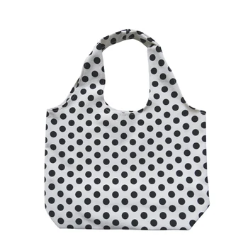 

Polka Dot Large-Capacity Women Canvas Shoulder Bags Lady Reusable Casual Simple Style Shopping Handbag Student Daily Bags