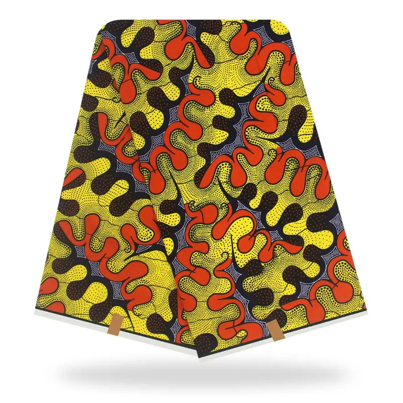 Африканский воск ткань высокого качества хлопок Материал Анкара ткань шитье настоящий голландский воск 6 ярдов для платья - Цвет: color4