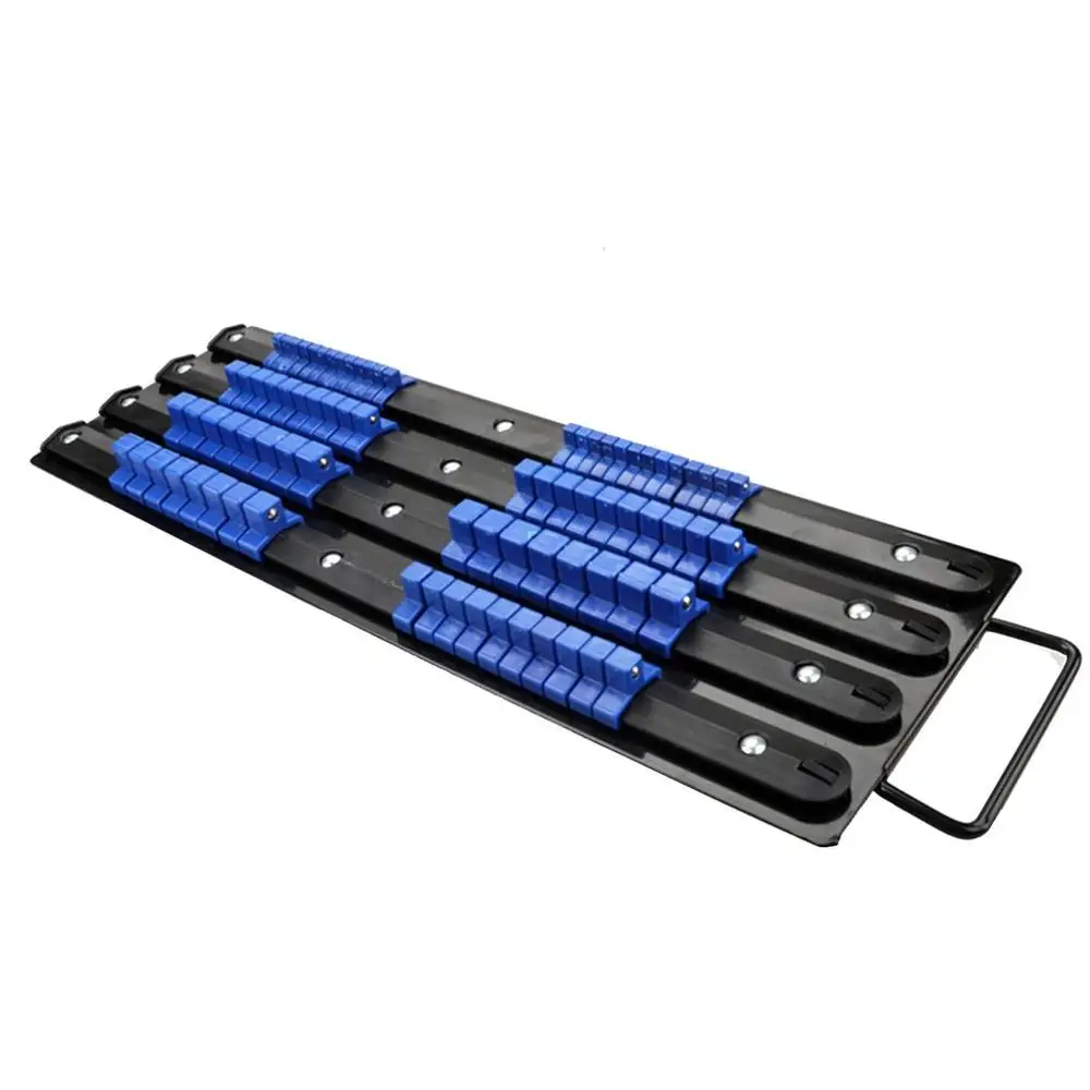

High Quality 80Pcs Iron Plate Sleeve Rack 1/2 3/8 1/4 Multifunctional 480Mm Multi-Purpose Iron Plastic Frame