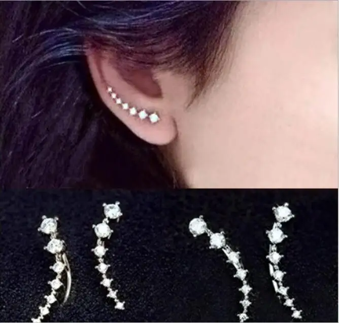 

New Star-Oriented Zircon Earrings for your Beidou Seven Stars Female Earrings Seven Earrings with Drilling Needles and Star-fill