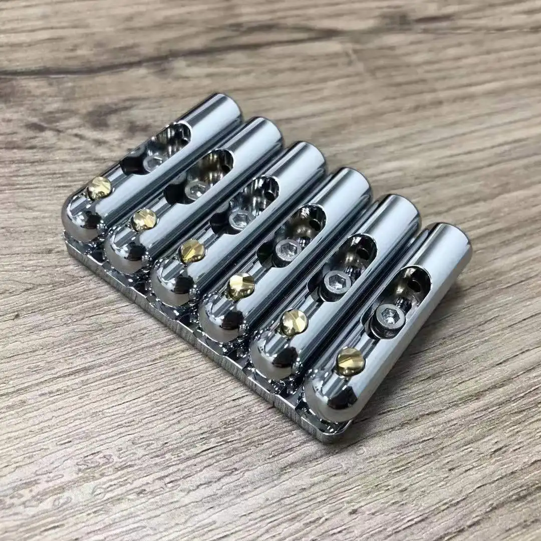 Профессиональные; Скидка латунный фиксированный задний мост для электрогитары, музыкальные аксессуары, Хромированный Цвет L056