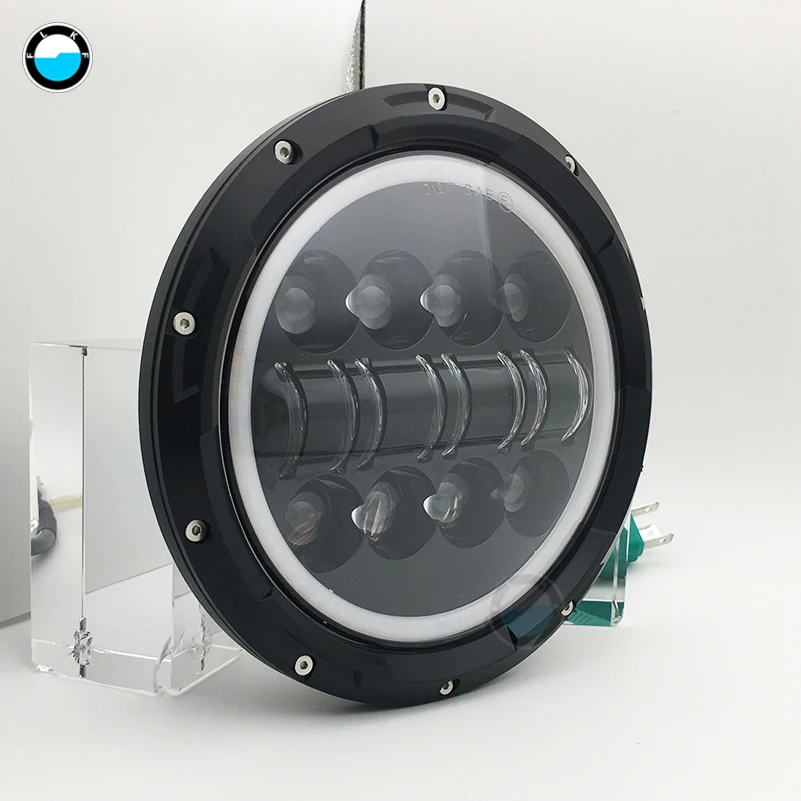 7-дюймовый 60 W DOT SAE E9 мотоцикл фары с углом глаза светодиодные фары 7 дюймов корпус лопасти отделка кольцо