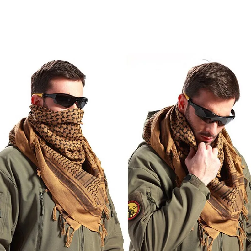 Tactical Scarf Unisex Cotton Keffiyeh Shemagh Hiking Neck Cover