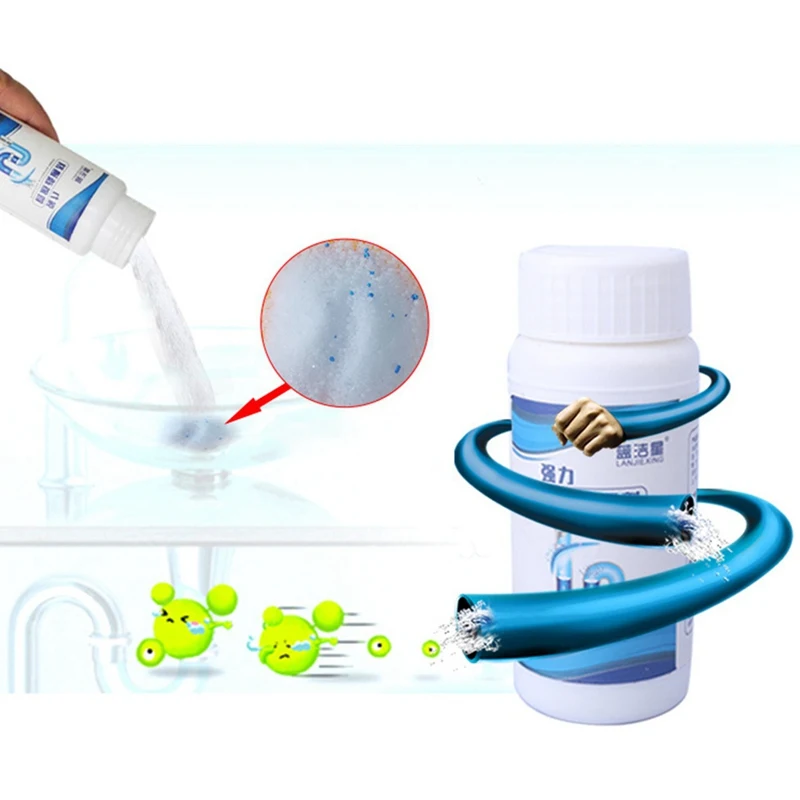 Powerful Pipe Dredging Agent Powerful Sink Drain Cleaner For Kitchen Sewer Toilet Brush Closestool Clogging Cleaning Tools