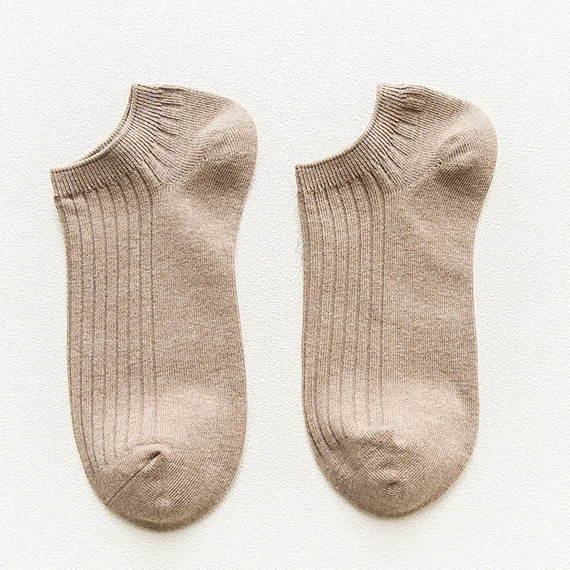 5 pairs E 10 шт. = 5 пар/лот голеностопные носки мужские повседневные короткие носки тонкие однотонные дышащие хлопковые носки для мужчин мужской спортзал поглощает пот носки для мужчин - Цвет: 5 pairs E
