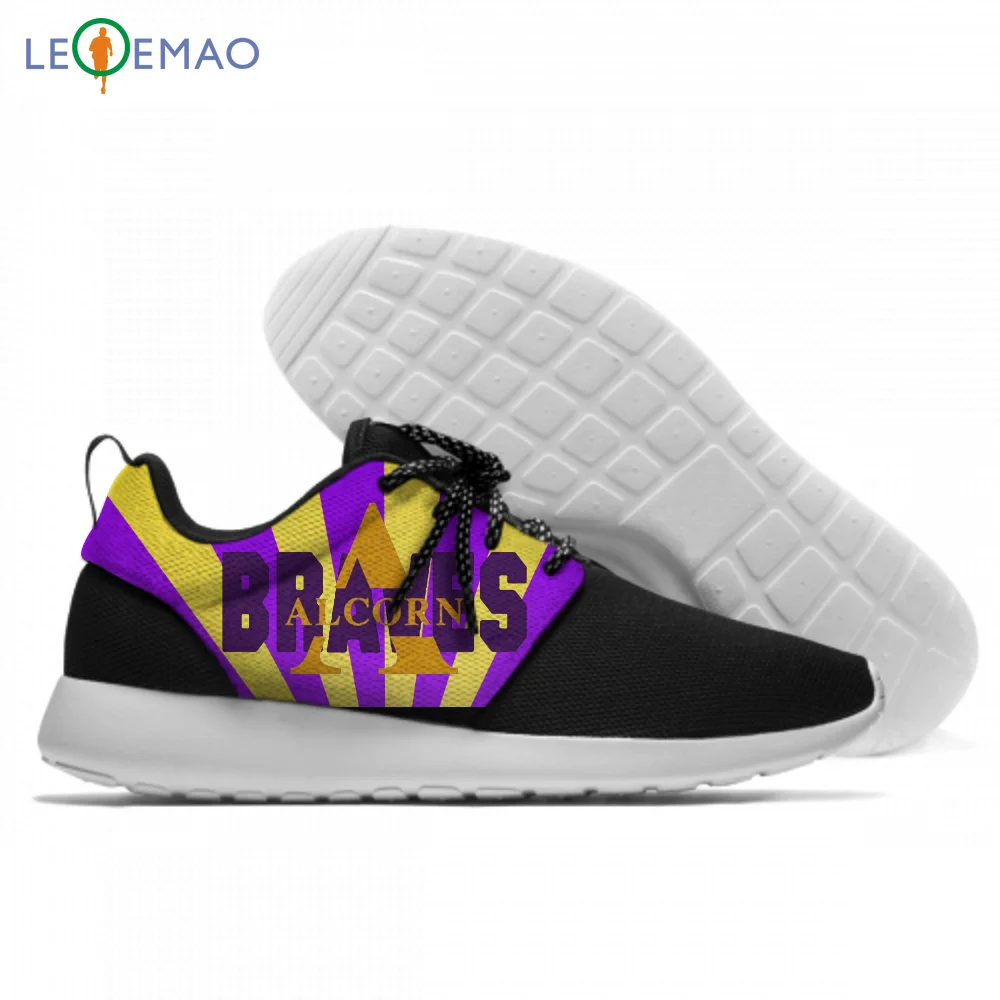 

Personality Running Shoes Alcorn State Hot Printing Braves Unisex Lightweight Walking Lace-Up Gym Casual Sneaker