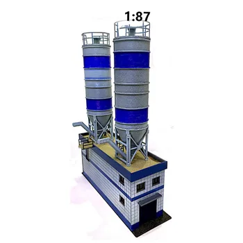 1:87 HO Scale Factory Building Model for Sand Table Building Scene Decorations G12B
