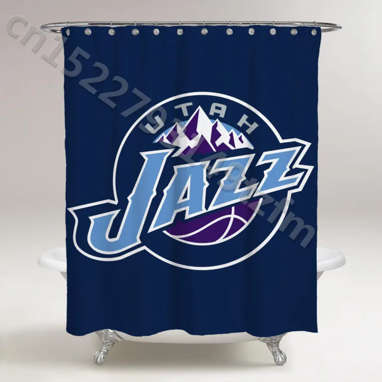 Водонепроницаемый занавеска для душа s UTAH JAZZ логотип занавеска для душа печать полиэстер ткань занавеска для ванной комнаты с 12 крючками