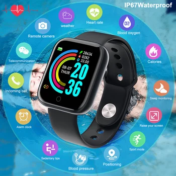 

Bluetooth Smart Watch Men Sport Smartwatch Heart Rate Monitor Blood Pressure Tracker Fitness Bracelet For Apple IOS Android Y68