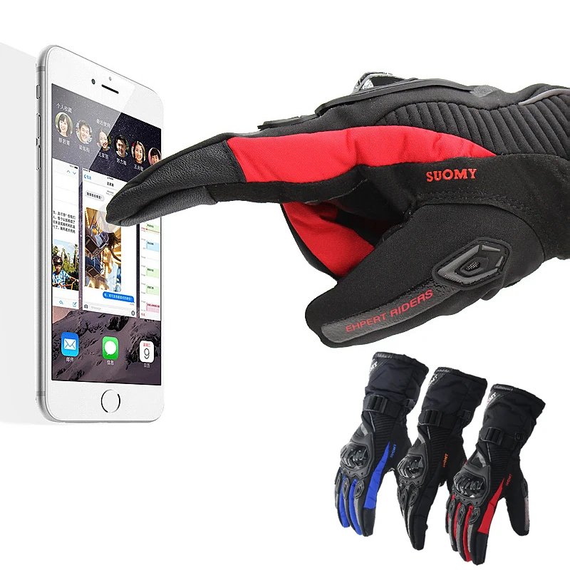 Guantes moto Luvas moto rcycle перчатки водонепроницаемые ветрозащитные зимние теплые Сенсорный экран для Yamaha R1 R6 R125 R15 MT09 MT07 XJR1300