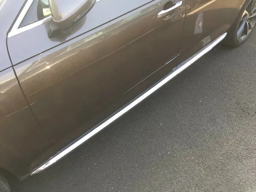 Для Audi A4L 4 шт. абсолютно серебристый автомобильный Стайлинг ABS хром внешняя отделка кузова, молдинг на боковые двери молдинг аксессуары накладка