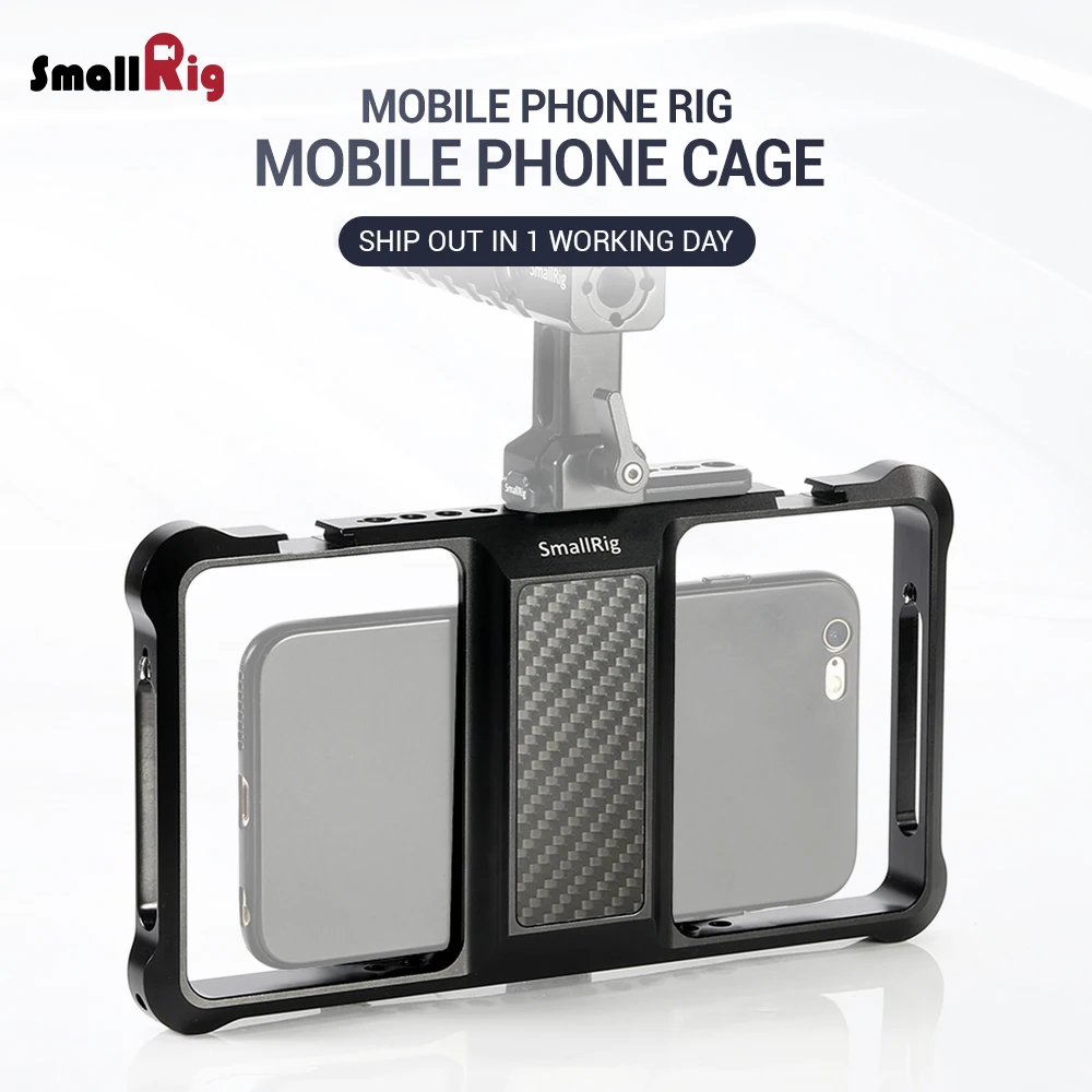 SmallRig Standard Universal Mobile Phone Cage Mobile Phone Holder For Vlogging Vlog Video Rig 2391