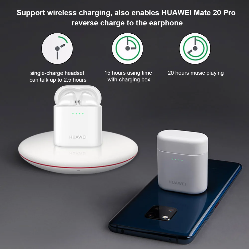 HUAWEI FreeBuds 2 Pro TWS Bluetooth 5,0 гарнитура Беспроводные наушники с микрофоном Музыка сенсорный водонепроницаемый гарнитура поддержка Bone Voiceprint
