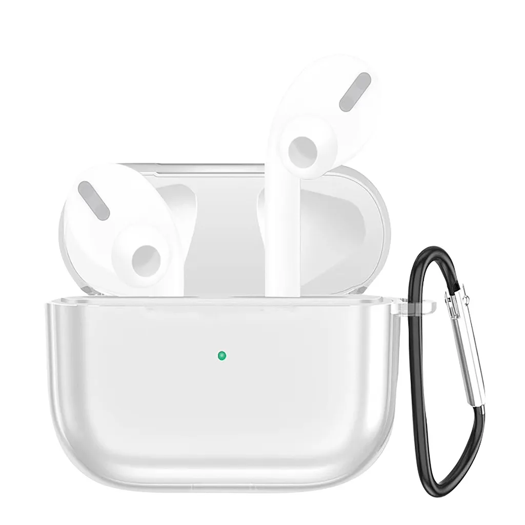 Для AirPods Pro 2019 Беспроводной зарядный чехол TPU Crystal защитный кожного покрова