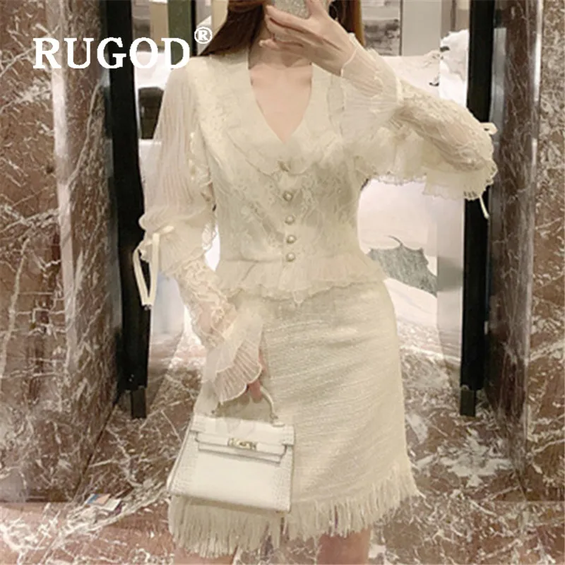RUGOD 2020 Весенняя Элегантная блузка женские блузки с длинным рукавом Прозрачный