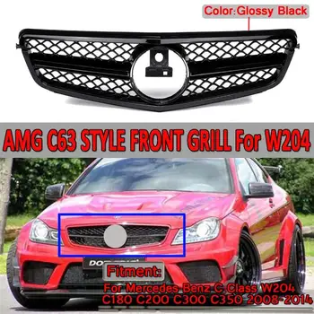 

1 Pcs Black Front Grille Grill For Benz W204 C180 C200 C250 C350 2008-14 AMG Style Car Accessories ABS Car Styling