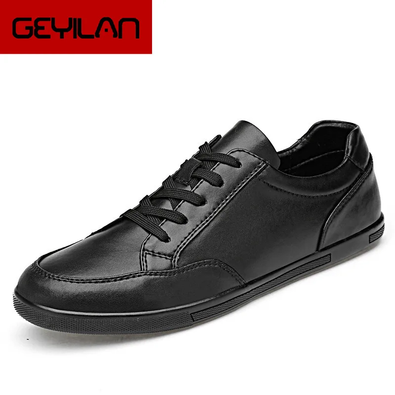 

Brand Designer Mens Casual Shoes outdoor Breathable Fashion black Sneakers Men genuine Leather Shoes loafers male tenis krasovki