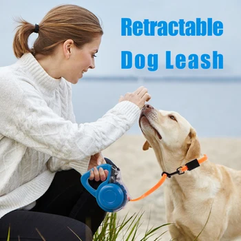 

6.8ft Anti-Slip Pet Leash Handle Nylon Small Medium Large Dog Leash Retractable Strong One-Handed Brake Lock Pet Supplies