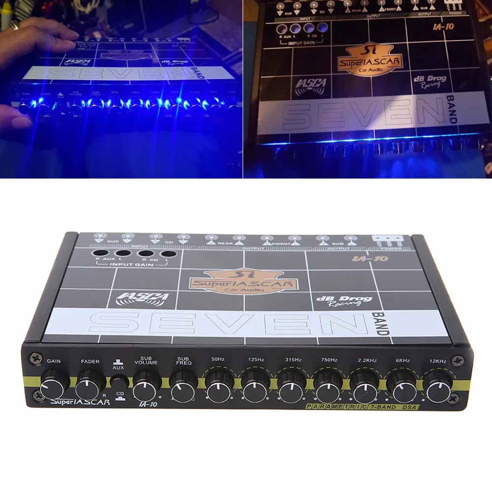 

High Quality 1 Set Car Audio 7 Band Equalizer Modified Car EQ Equalizer Class Fever Audio Car Tuner