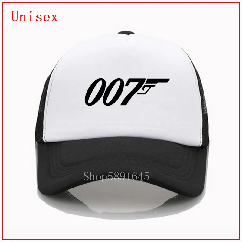 007 Legend James Bond черная шапка для папы шапки женщин кепка с хвостом бейсболка пляжная