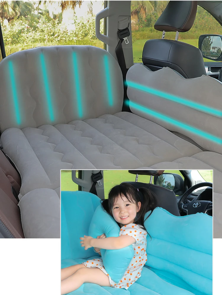 Bymaocar car inflatable bed multifunctional outdoor inflatable mattress car travel bed supplies
