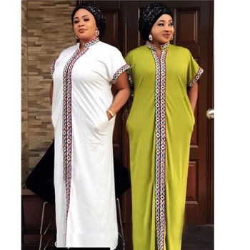 Abaya-vestidos africanos de Moda musulmana para mujer, Túnica africana, moda americana, moda de musulman, Dubái, 2020