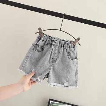 

Girls' denim 2020 new summer clothes, foreign style, children's summer hot pants, all kinds of pants for Korean version
