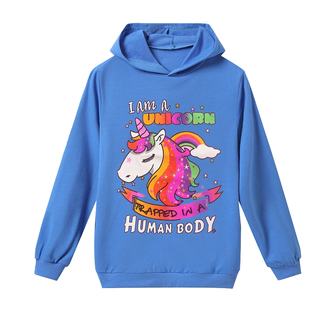 Unicom/Новинка г.; детский весенне-осенний свитер для мальчиков и девочек с милым принтом единорога; толстовки с капюшоном и длинными рукавами; топы - Цвет: H877