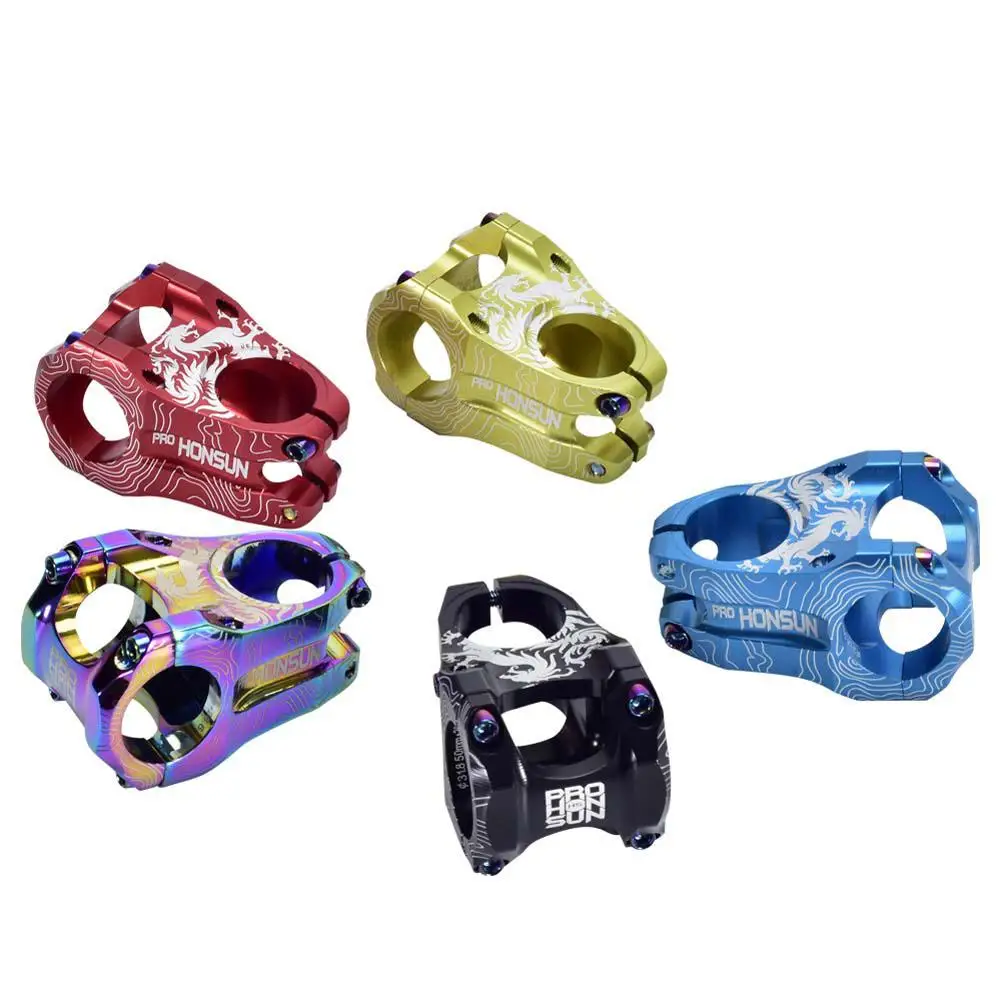 Mtb Colorful Stem Cnc Alloy 31.8*45mm 0 Degree Short Bicycle Stem Xc Am