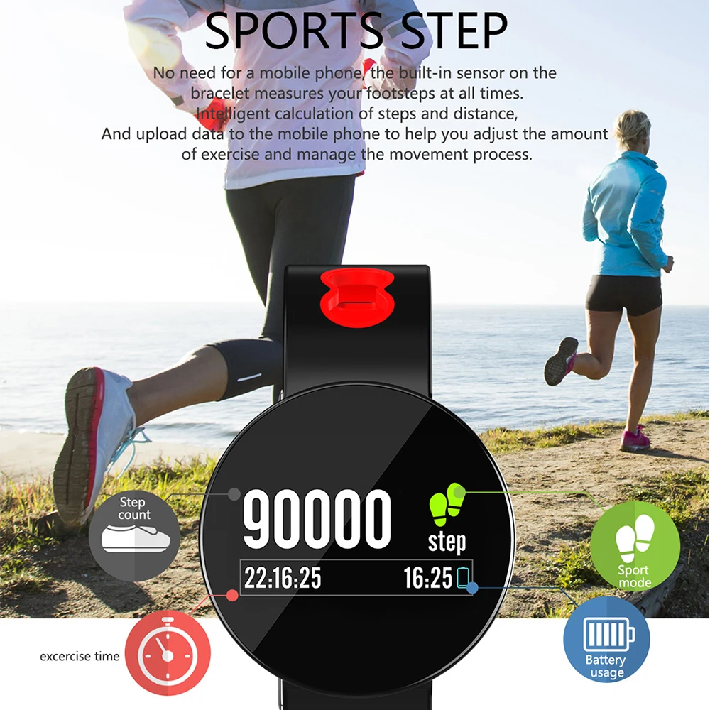 Timethinker Z8 Smart Watch Hombre Men Women Sports Smartwatch Blood Pressure Heart Rate Monitor Fitness Tracker Bracelet Reloj