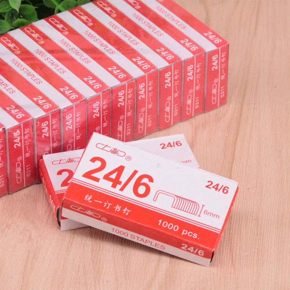 Staple Nails Set Staples Standard 1/4 Inch Length 24/6 Jam Free Chisel Point Design 1 Boxes Of 1,000 Fits Standard Staplers
