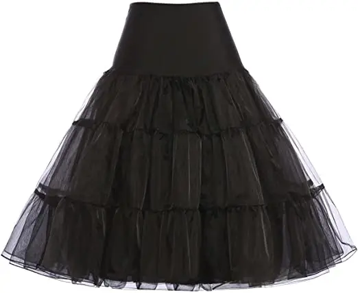 

New Fashioned Women's Crinoline Petticoat Underskirt Knee-Length Half Slips Tutu Skirt
