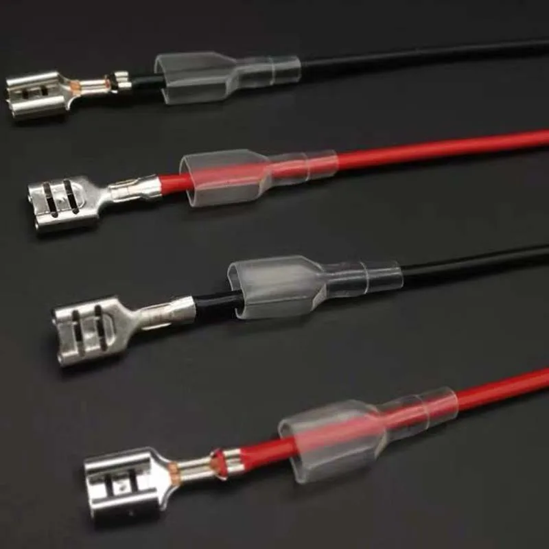 Spring Connector Red 10pcs Black Red 2.8mm 4.8mm 6.3mm Connector Plug Spring Terminal Wiring ...