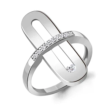 

Ring AQUAMARINE with cubic, silver 925