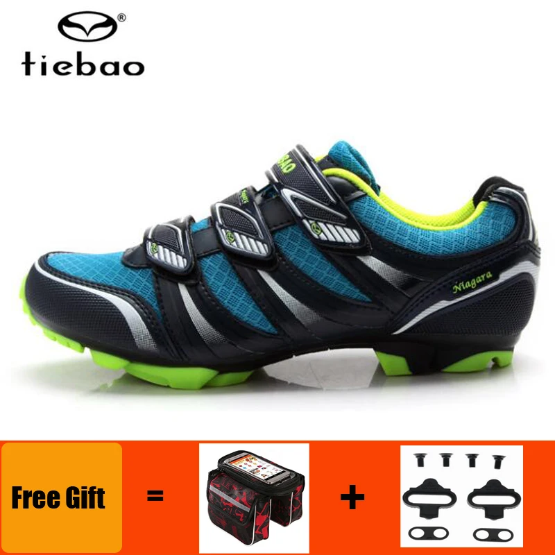 add bag and cleats Tiebao Мужская велосипедная обувь sapatilha ciclismo mtb профессиональные мужские кроссовки wo men chaussure vtt обувь для горного велосипеда - Цвет: add bag and cleats