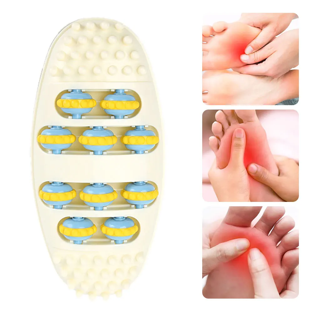 

Portable Home Office Foot Massage 10pcs Flexible Massage Rollers Reflexology Relax Pressure Foot Wellness Ease Tension Relieve