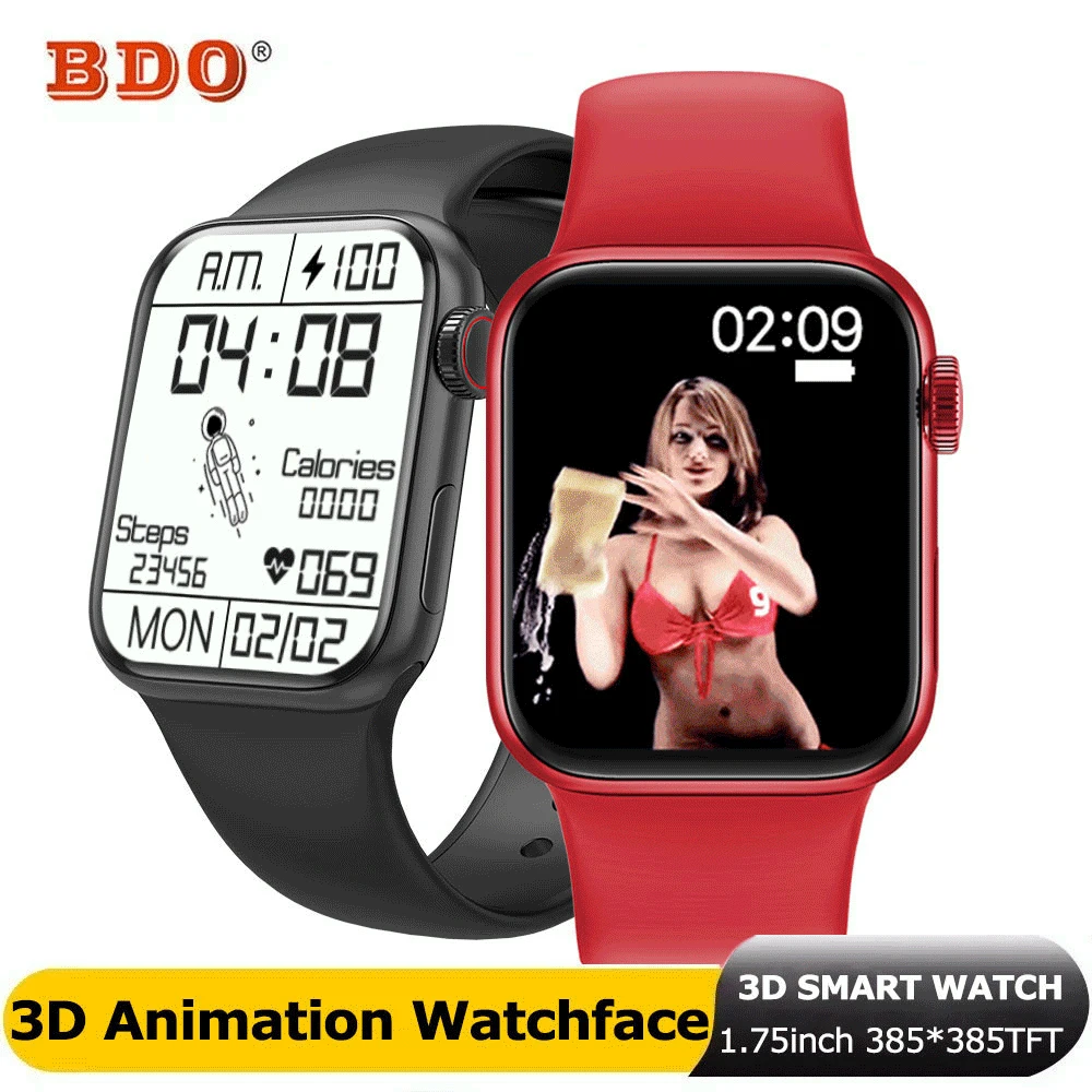 NB Plus Smartwatch men Fitness Bracelet 3D Dynamic Dial IWO W37 W26 Smart Watch for Android iOS Phones Compatible iPhone Xiaomi