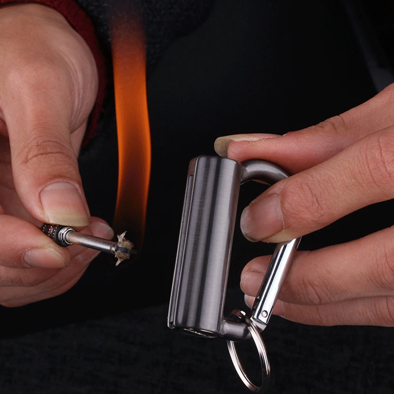 

Fiery Permanent Matches Compact Keychain Waterproof Lighter Metal Flint Free Fire Starter Kerosene Camping Outdoor Survival Tool