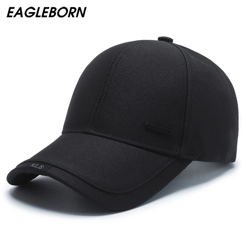 

EAGLEBORN New Summer Men Baseball Cap Dad Hat for Men Hat Solid Baseball Middle-aged Hat Fashion Casual High Quality Sun Hat Men
