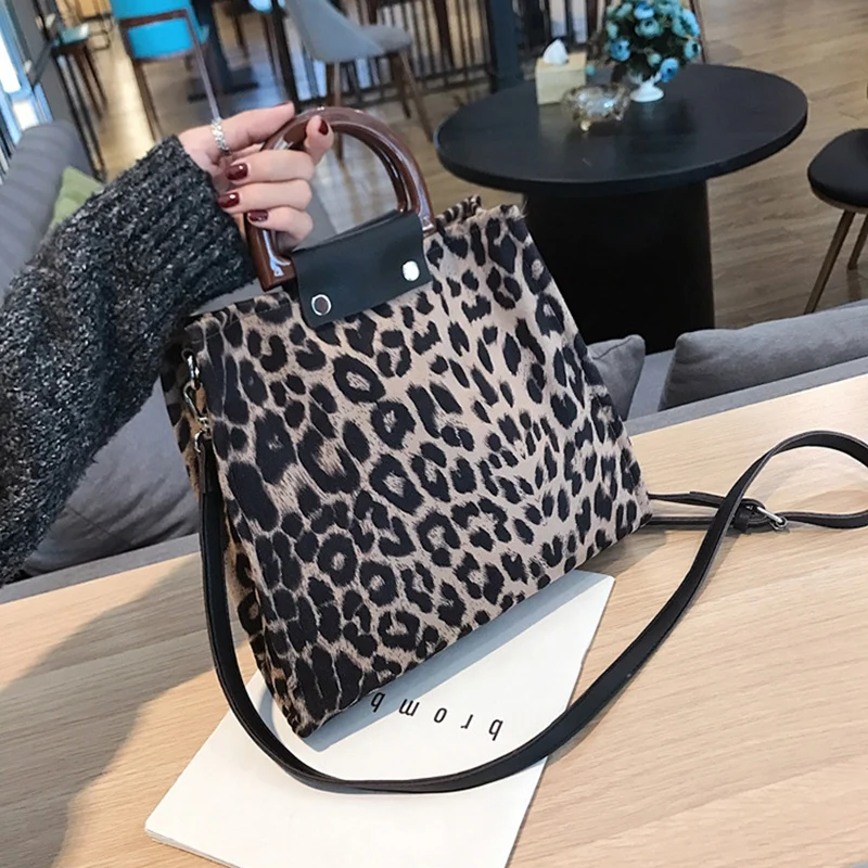 AUAU-Leopard женские сумки большой емкости из искусственной кожи женские сумки Модные леопардовые женские сумки-мессенджеры сумки-тоут с ручками для