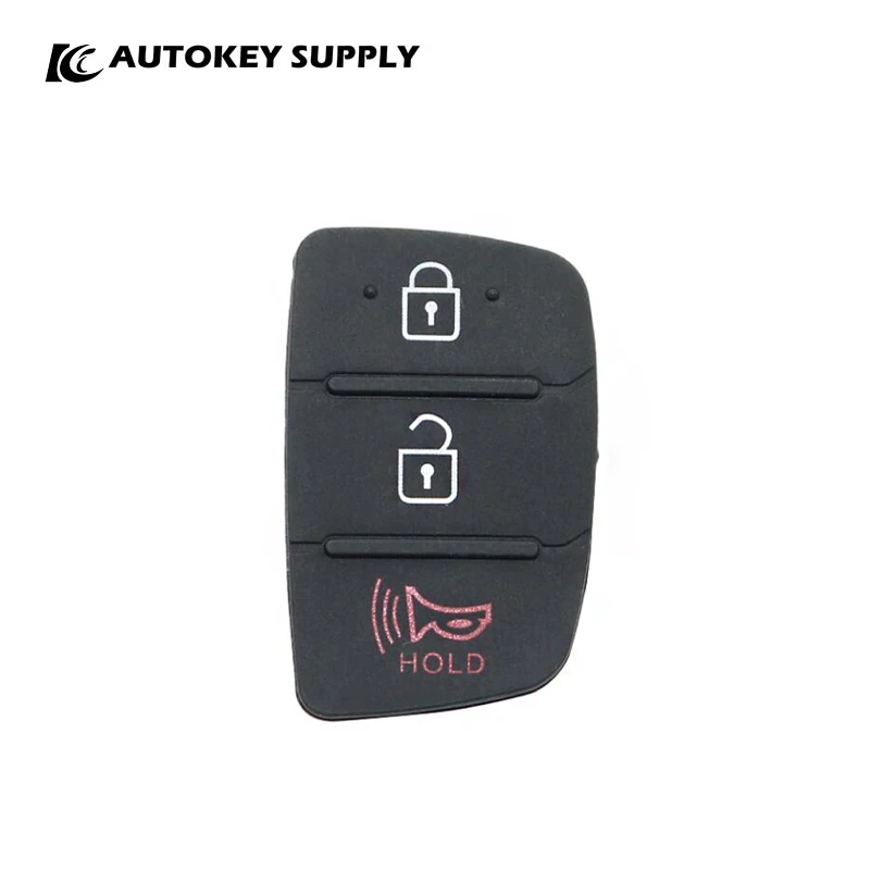 

For Hyundai 3 Buttons Pad And Frame Chrome Autokeysupply AKBUTT113