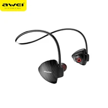 AWEI Bluetooth наушники, водонепроницаемые спортивные беспроводные наушники для бега, стерео бас гарнитура с микрофоном для телефона iPhone