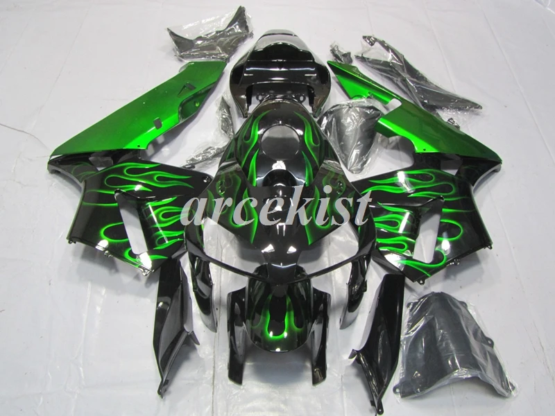 

TOP Injection Mold New ABS Motorcycle Full Fairings kit Fit for HONDA CBR600RR F5 2005 2006 05 06 Bodywork set Green flame