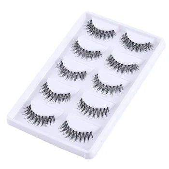 

5 Pairs Natural Wispy Volume Fake Lashes Extension False Eyelashes Handmade Cruelty-free Eyelash Natural Long MakeUp Eye Lashes