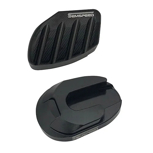 SEMSPEED Мотоцикл с ЧПУ модифицированный скутер ноги боковая подставка расширение для NMAX 155 150 N-MAX 125- подставка комплект - Цвет: Черный