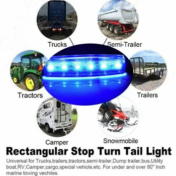 

8pcs Blue 6 LED Rock Lights Underbody Light High Brightness LED Bulbs Universal For Jeep Offroad Truck UTV ATV Boat DC 12V-24V
