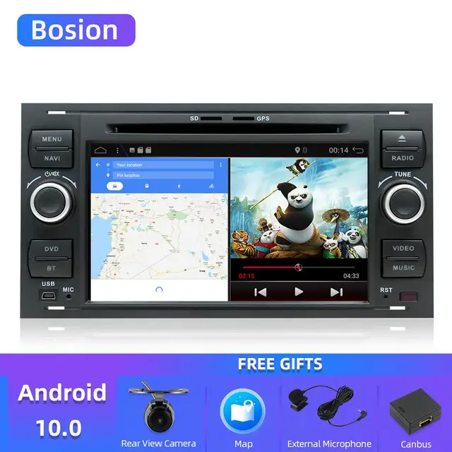 $US $250.63 Bosion Car Multimedia Player Quad Core Android Car DVD GPS Autoradio 2 Din 7'' For Ford/Mondeo/Focu