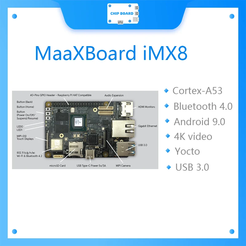 MaaXBoard iMX8  ,  Cortex-A53  4K HD  , NXP Ʈ